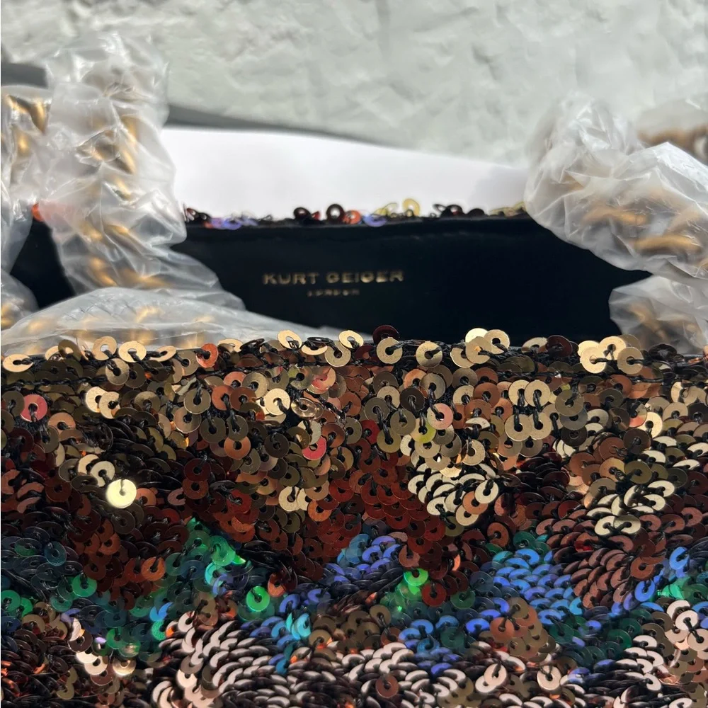 Kurt Geiger Multicolor Sequin Chain Shoulder Bag - Picture 10 of 10